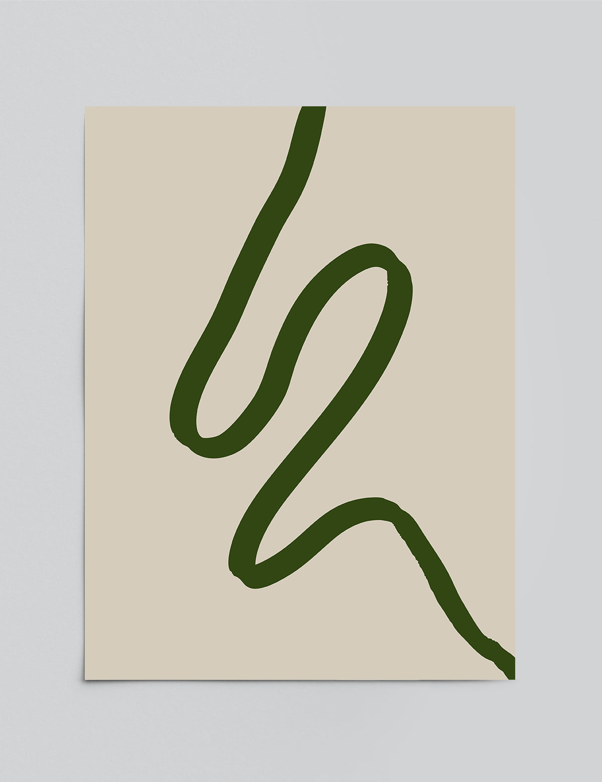 Olive Line Study Print