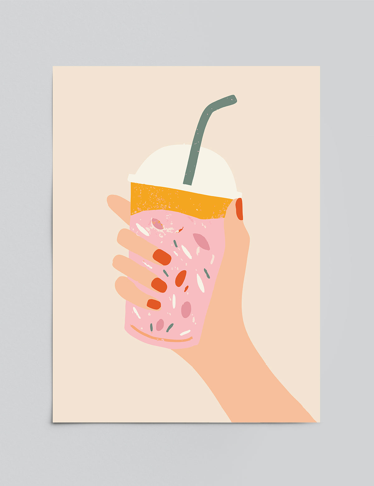 Pink Drink Wall Print