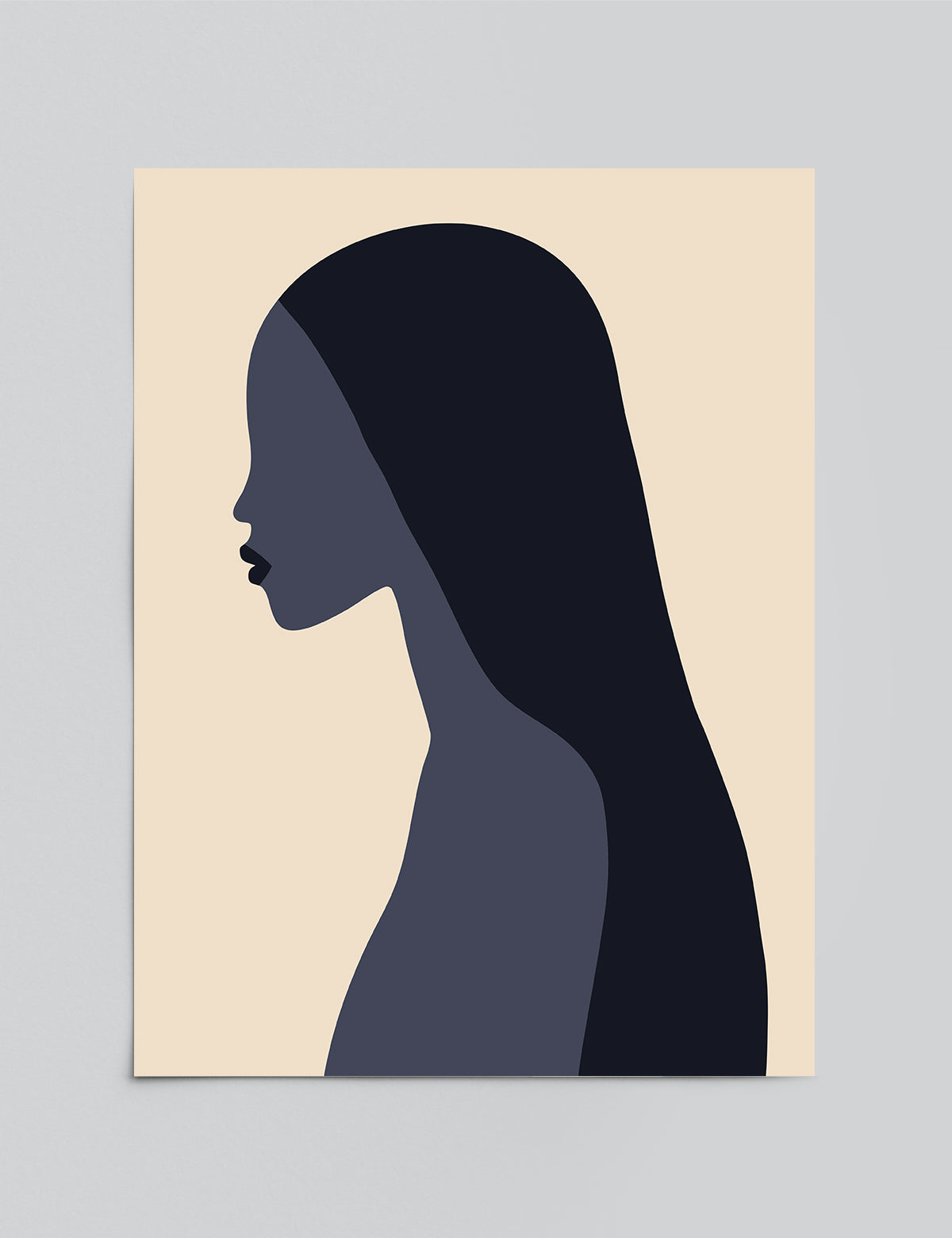 The Longing in Her Silhouette Print