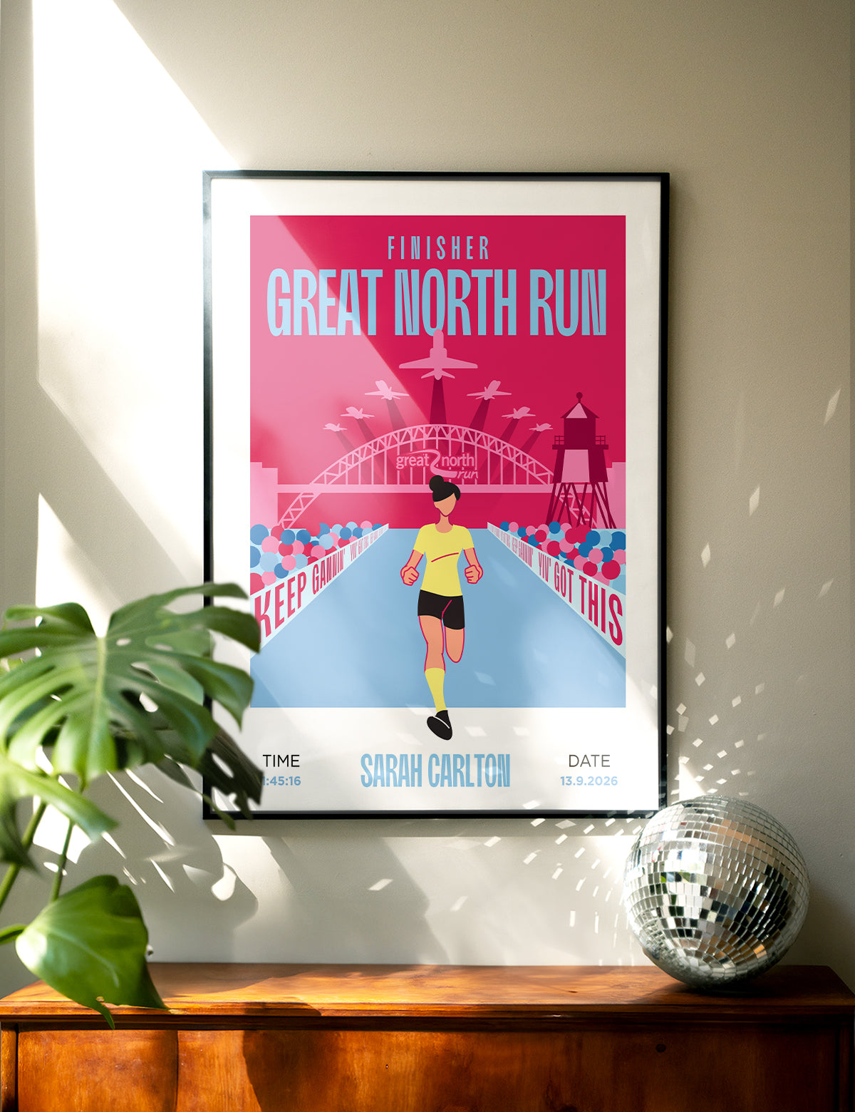 Personalised Great North Run Print