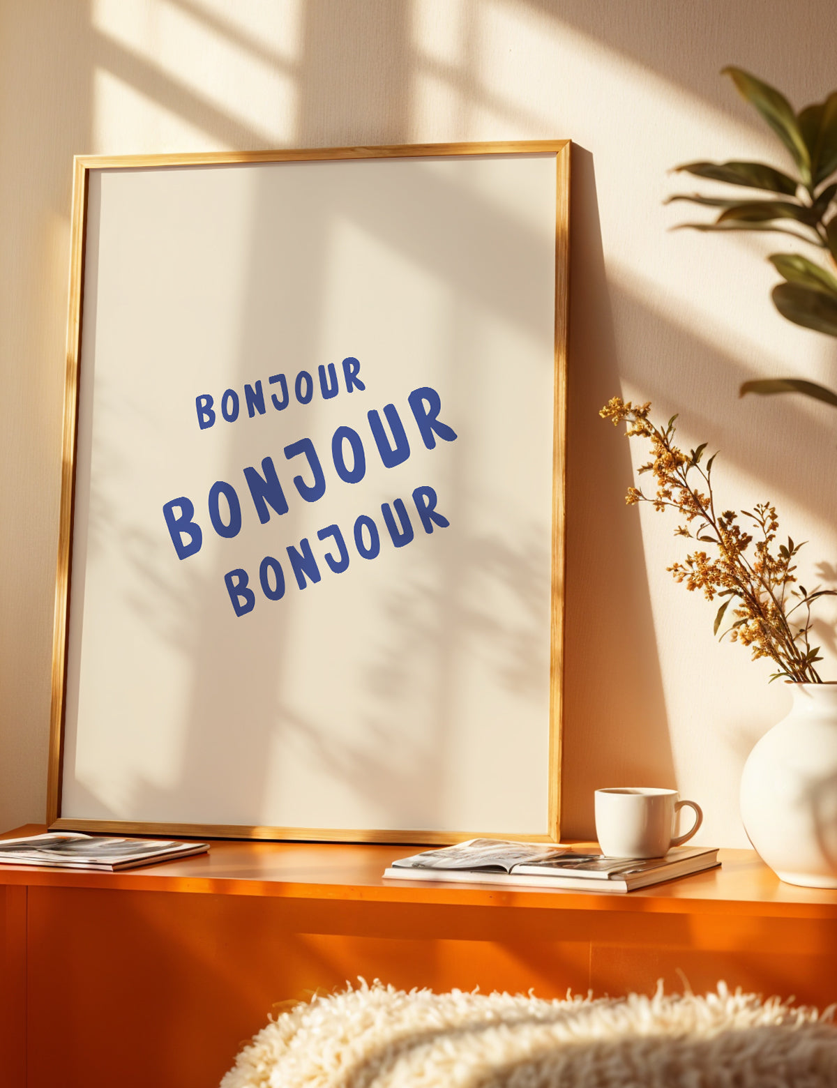 Bonjour in Bloom Print