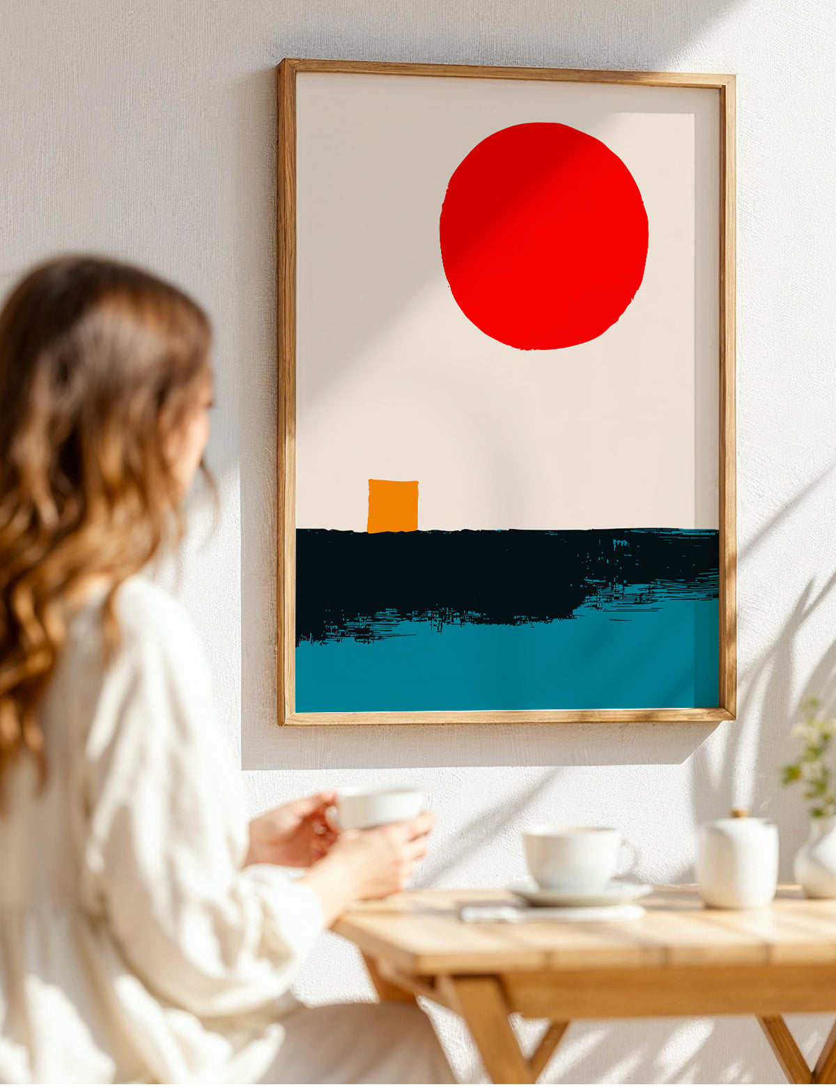 Stillness Beneath a Burning Sky Print