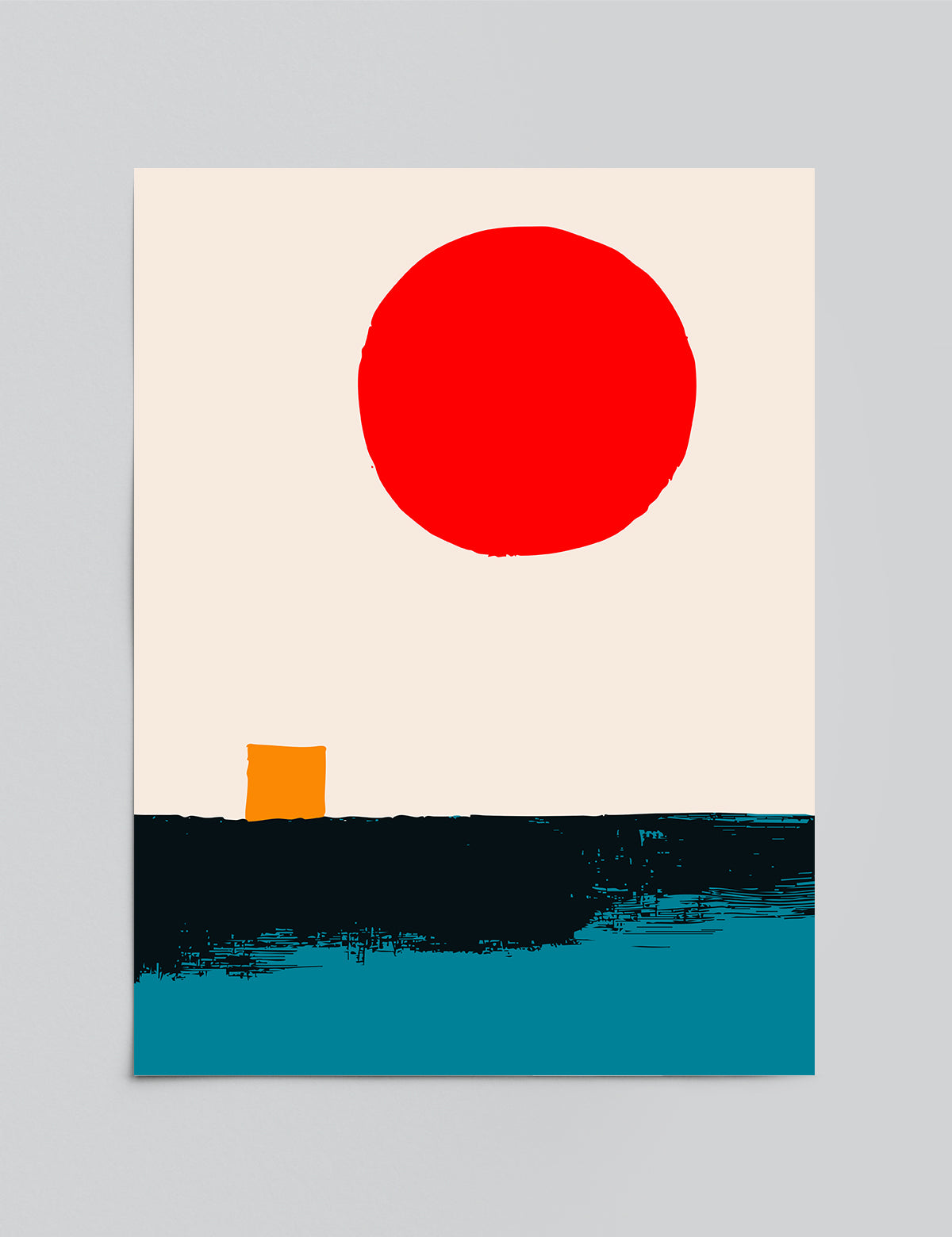 Stillness Beneath a Burning Sky Print