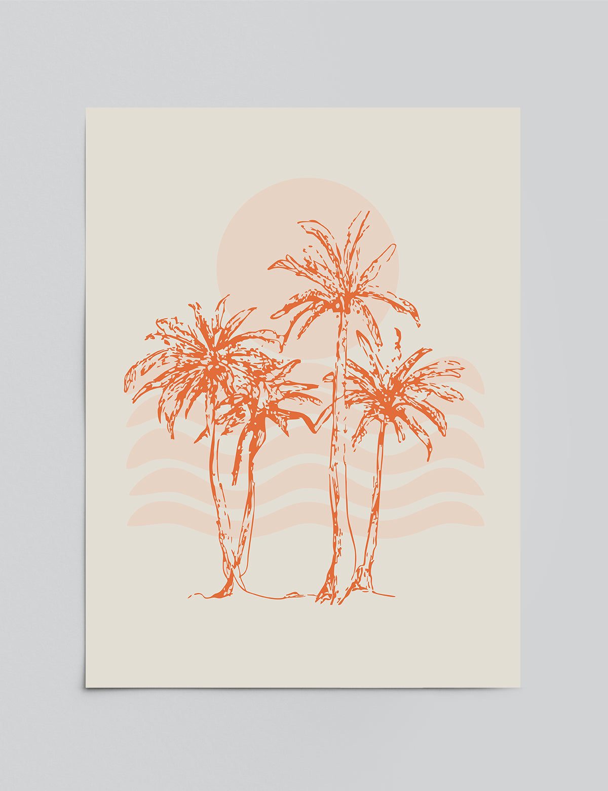 Sunset Palms Trio Print