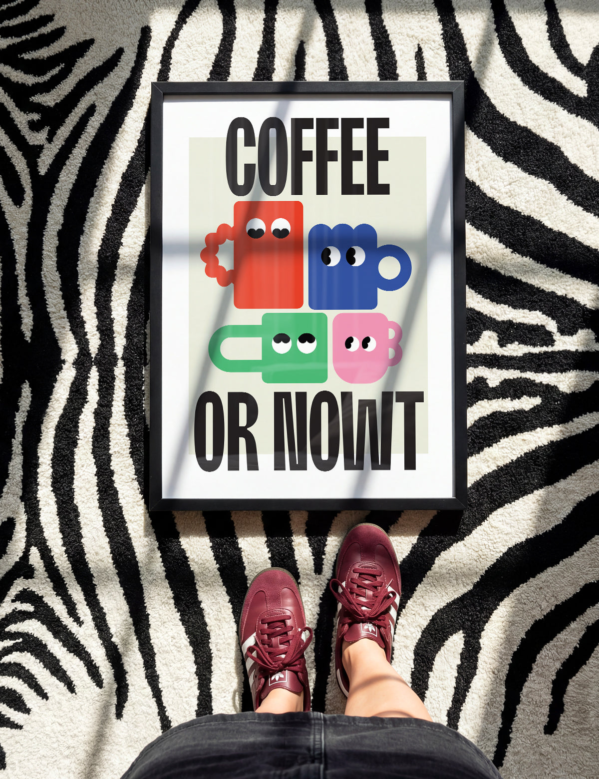 Coffee or Nowt Print by Sarah Carlton