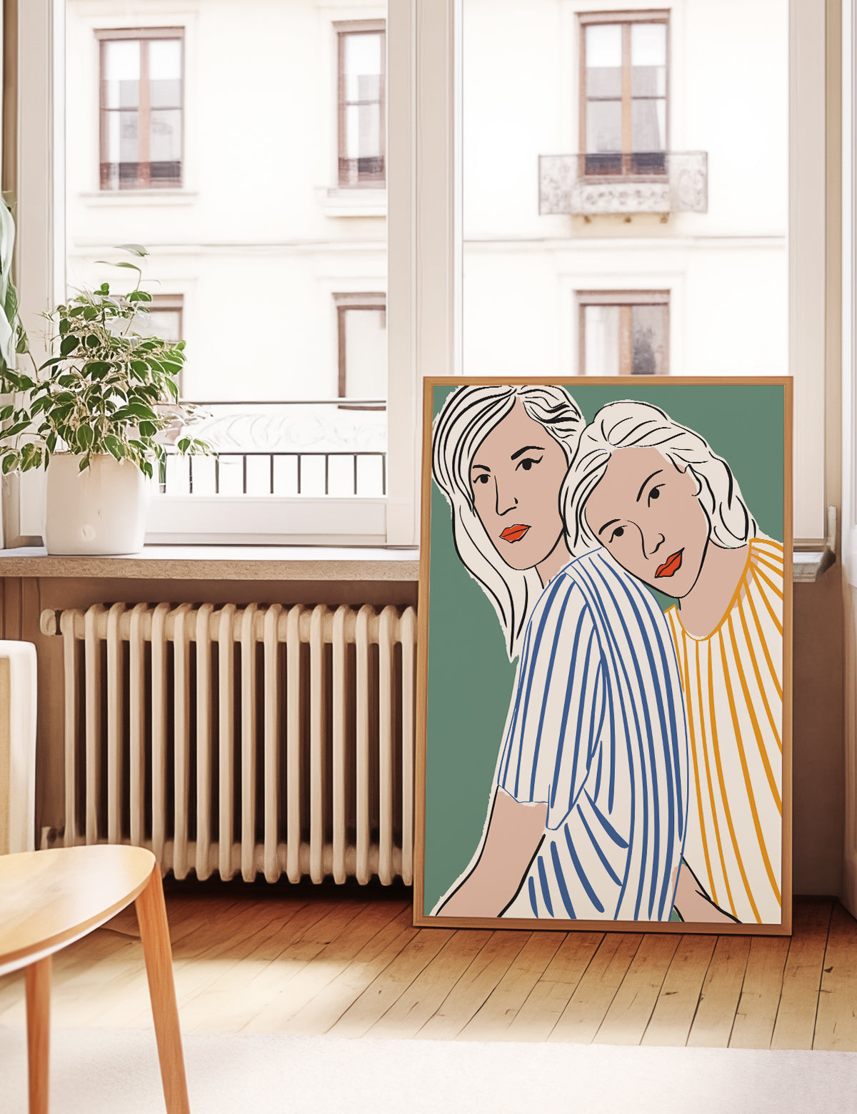 Sisters in Stripes Print