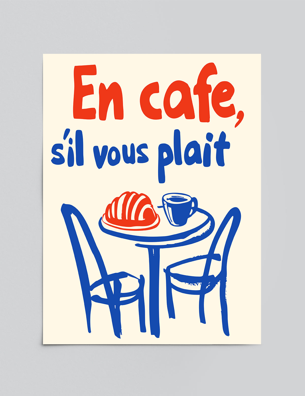 Morning at the Little Café Print